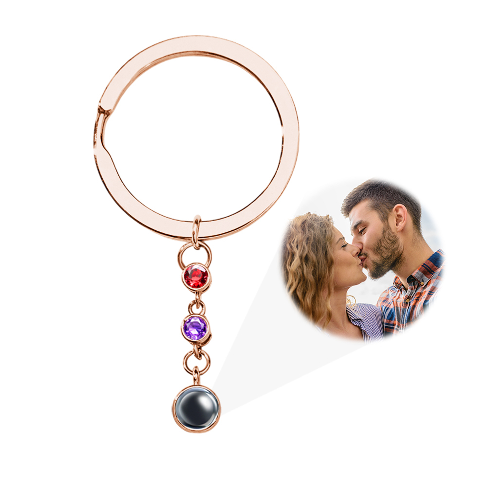 Personalized Photo Projection Keychain Custom Photo to Projection Keychain Engraved Photo Projection Keychain