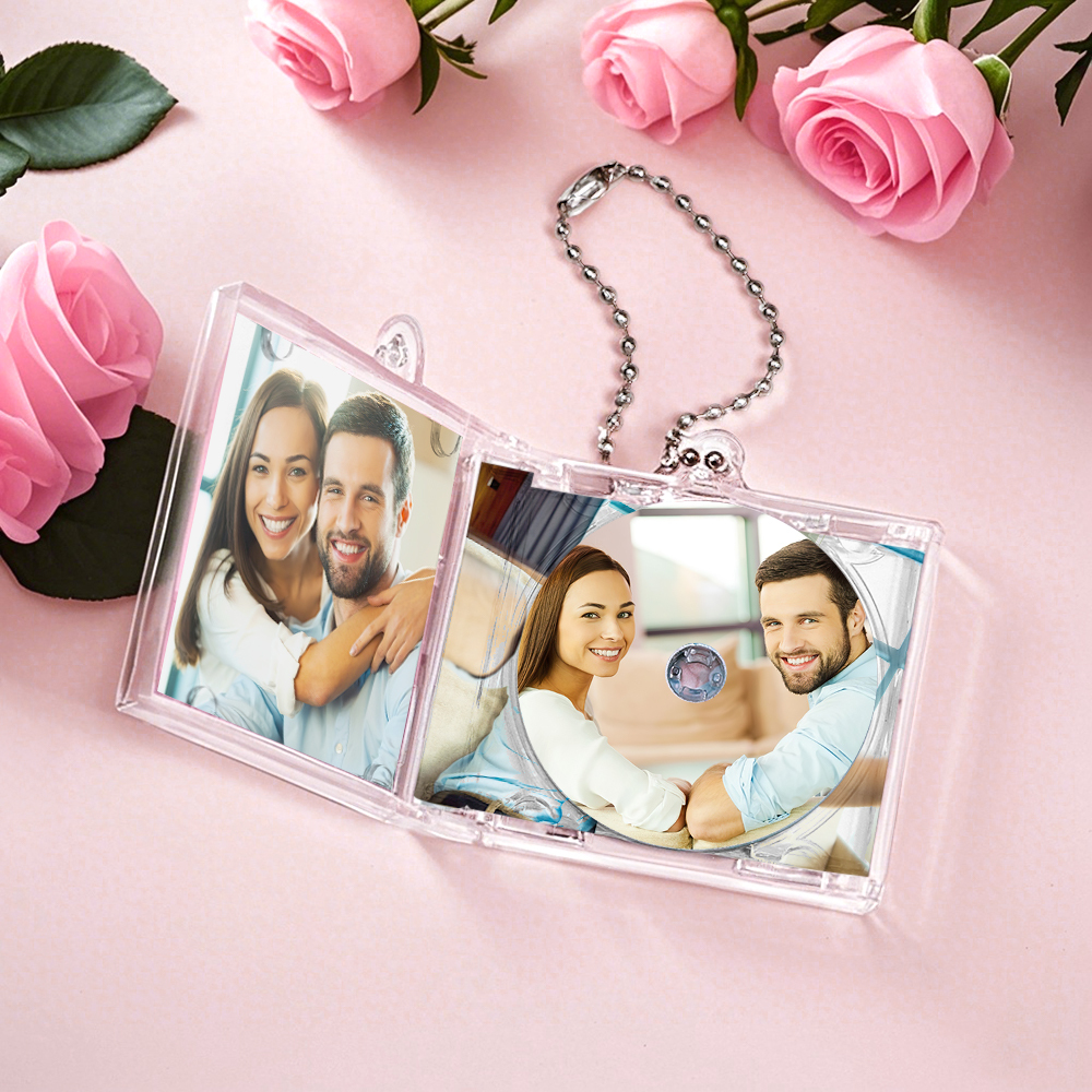 Custom Mini Album CD Keychain Personalized Music Gift Music Lover Keychain CD Album - namenecklace