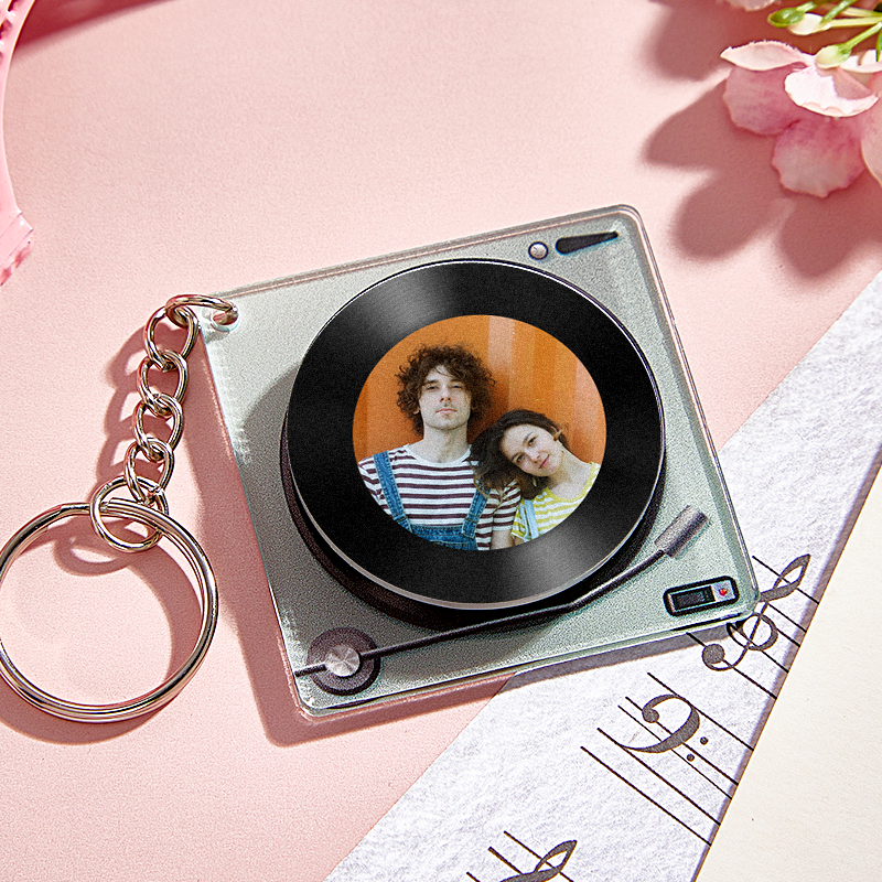 Custom Mini Album CD Keychain Personalized Music Gift Music Lover Keychain CD Album - namenecklace