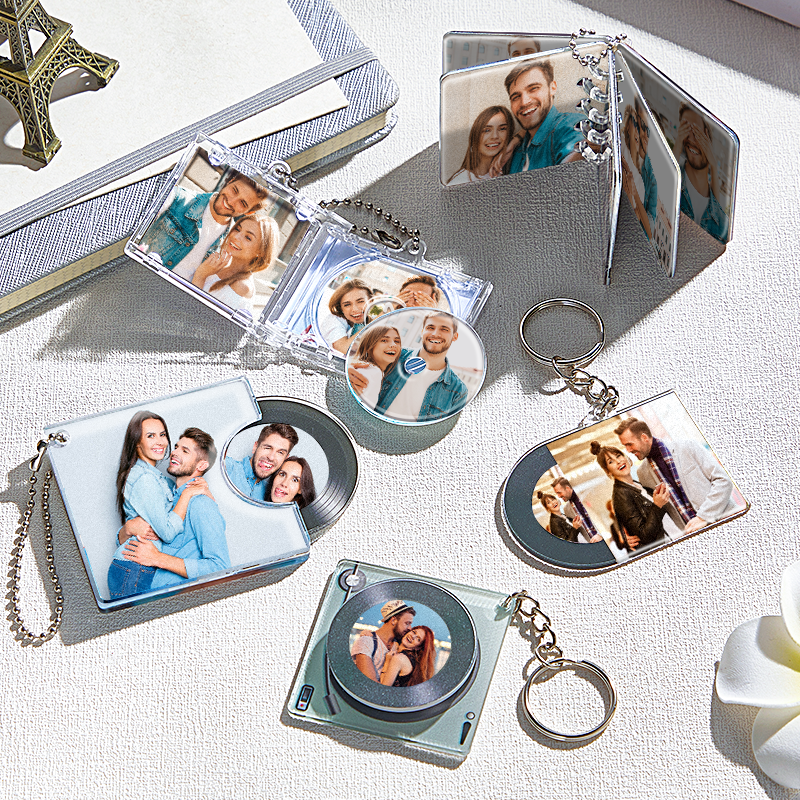 Custom Mini Album CD Keychain Personalized Music Gift Music Lover Keychain CD Album - namenecklace