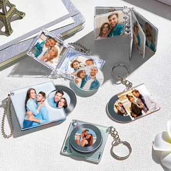 Custom Mini Album CD Keychain Personalized Music Gift Music Lover Keychain CD Album - namenecklace
