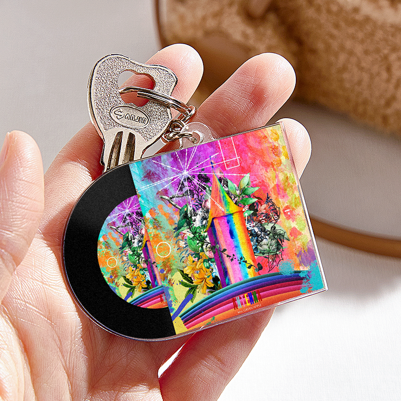 Custom Mini Album CD Keychain Personalized Music Gift Music Lover Keychain CD Album - namenecklace