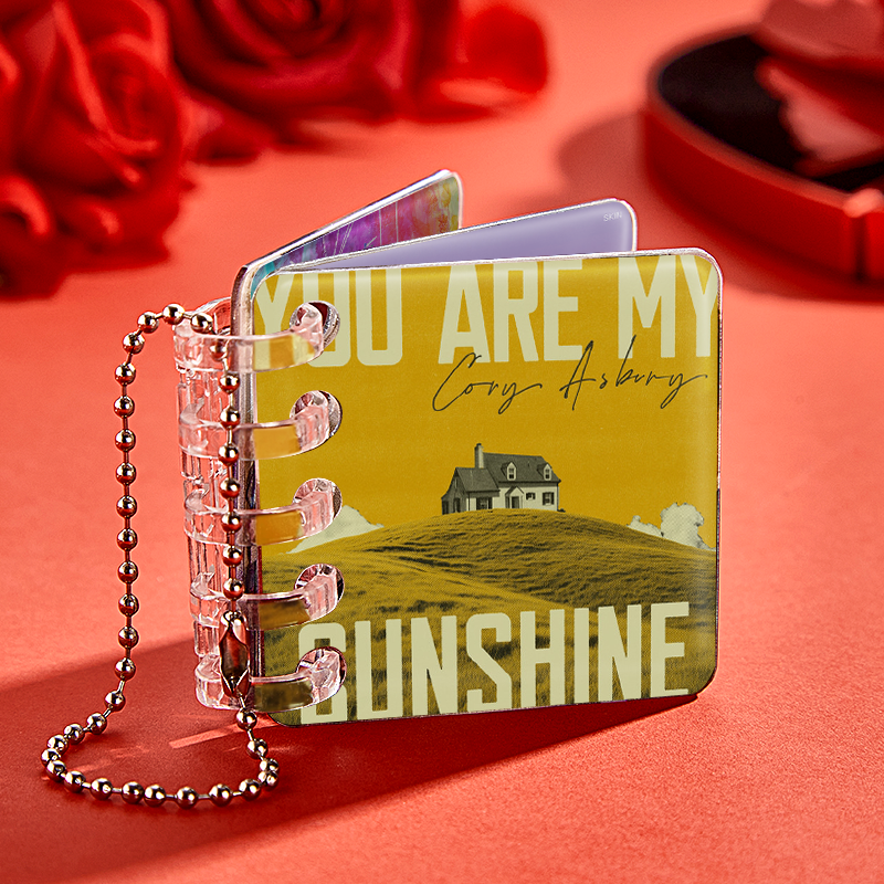 Custom Mini Album CD Keychain Personalized Music Gift Music Lover Keychain CD Album - namenecklace