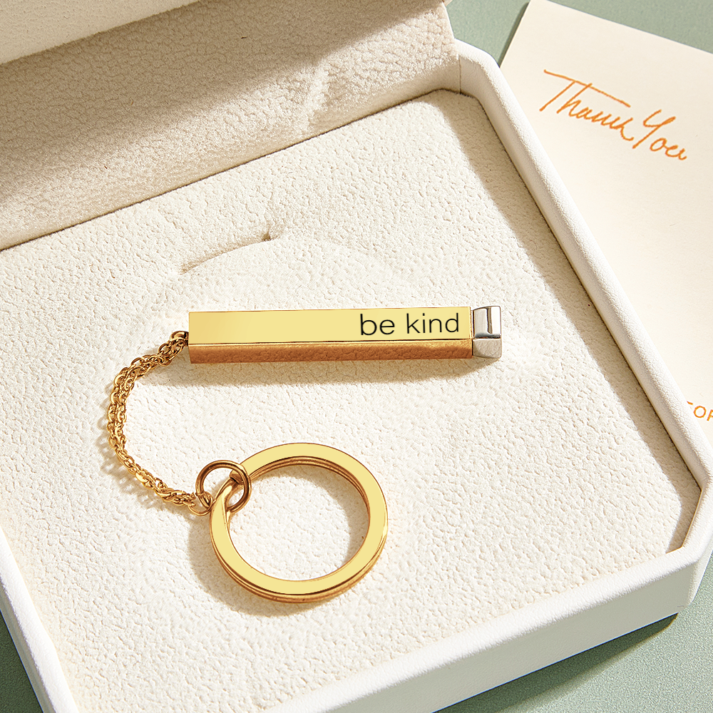 Be Kind Of A Badass Keychain Custom Hidden Message Keychain Personalized Text Keychain Funny Keychain Gifts for Him