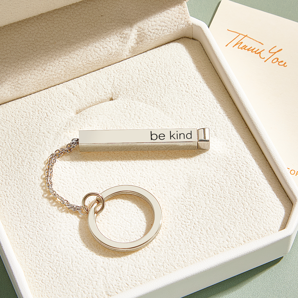 Be Kind Of A Badass Keychain Custom Hidden Message Keychain Personalized Text Keychain Funny Keychain Gifts for Him