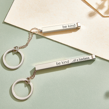 Be Kind Of A Badass Keychain Custom Hidden Message Keychain Personalized Text Keychain Funny Keychain Gifts for Him