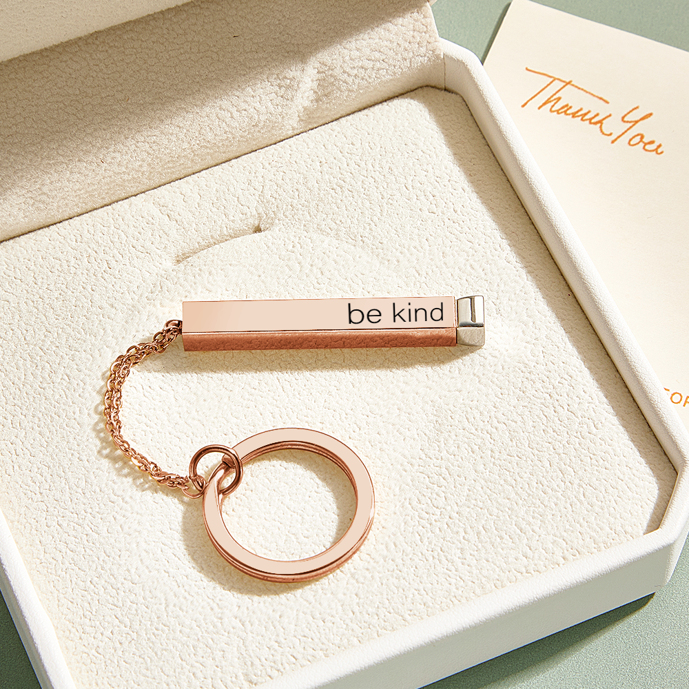 Be Kind Of A Badass Keychain Custom Hidden Message Keychain Personalized Text Keychain Funny Keychain Gifts for Him