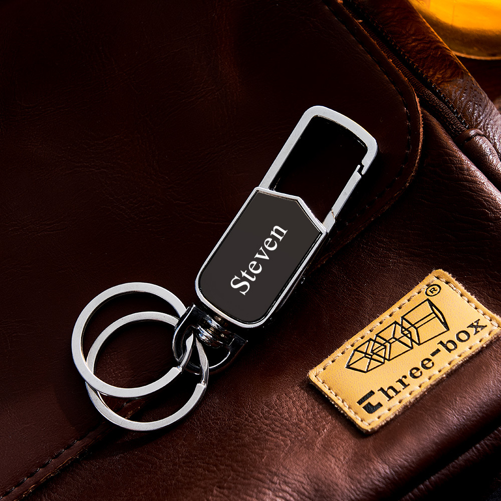 Father's Day Gifts Customizable Multi-Tool Keychain Personalized 3-in-1 Keychain Custom Engraving Spinner Keychain with Bottle Opener