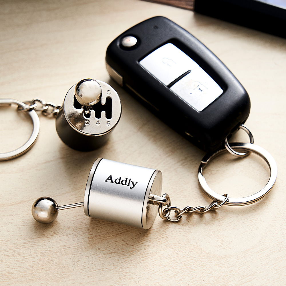 Father's Day Gifts Custom Miniature Shifting Keychain Speed Gear Shift Keychain Personalized Stress Relief Fob Custom Name Miniature Shifting Keychain
