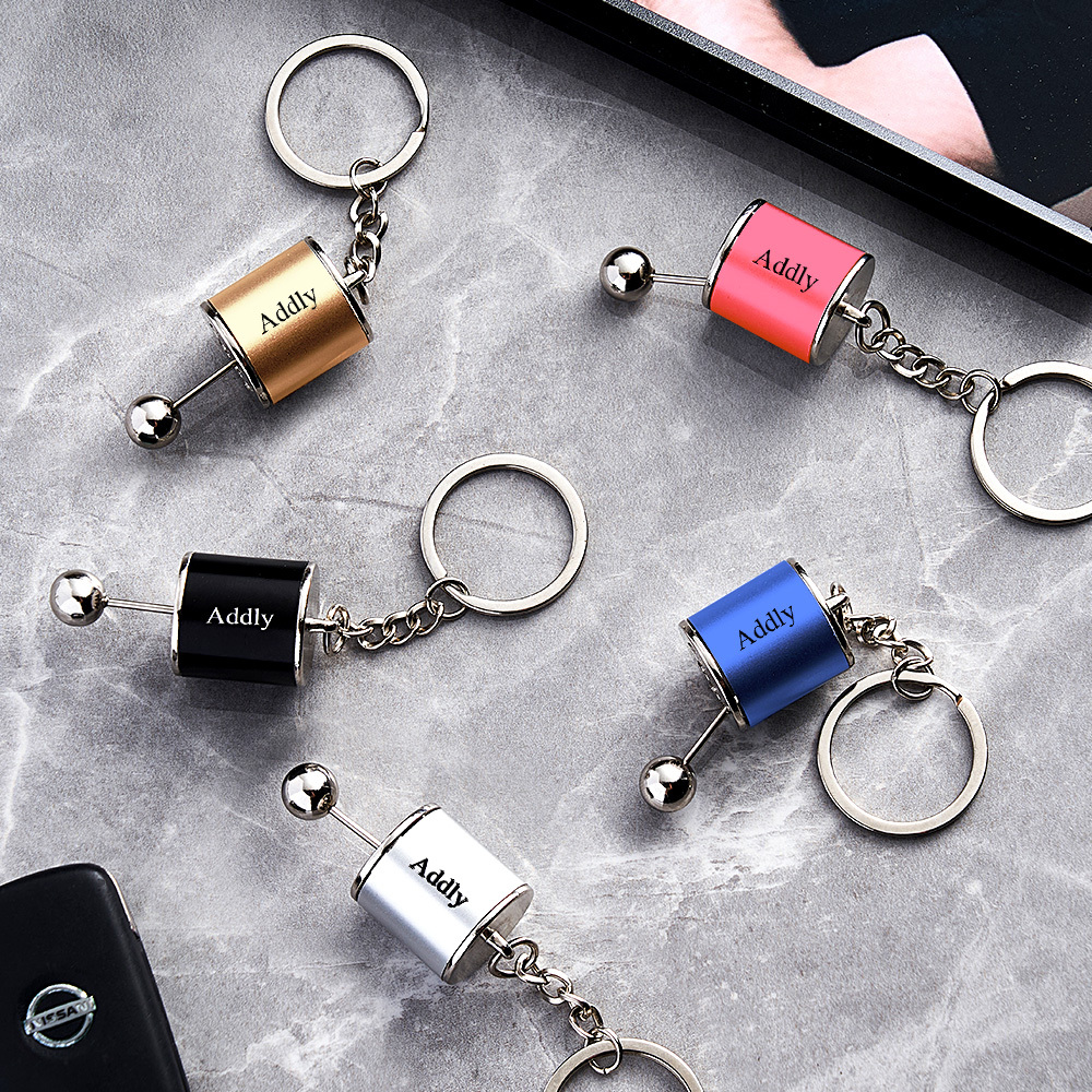 Father's Day Gifts Custom Miniature Shifting Keychain Speed Gear Shift Keychain Personalized Stress Relief Fob Custom Name Miniature Shifting Keychain