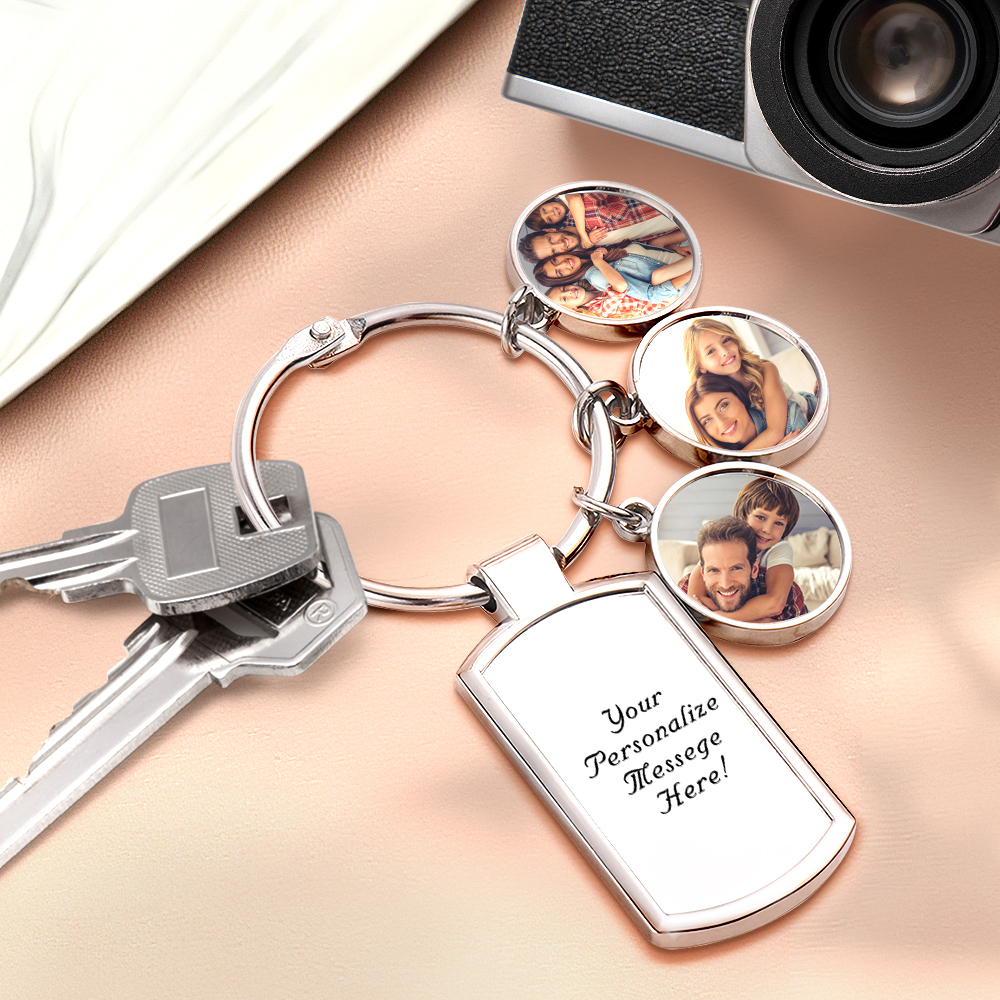 Photo Keychain for Mom Dad Personalized Custom Keychain with Picture Memorial Keychain for Couples