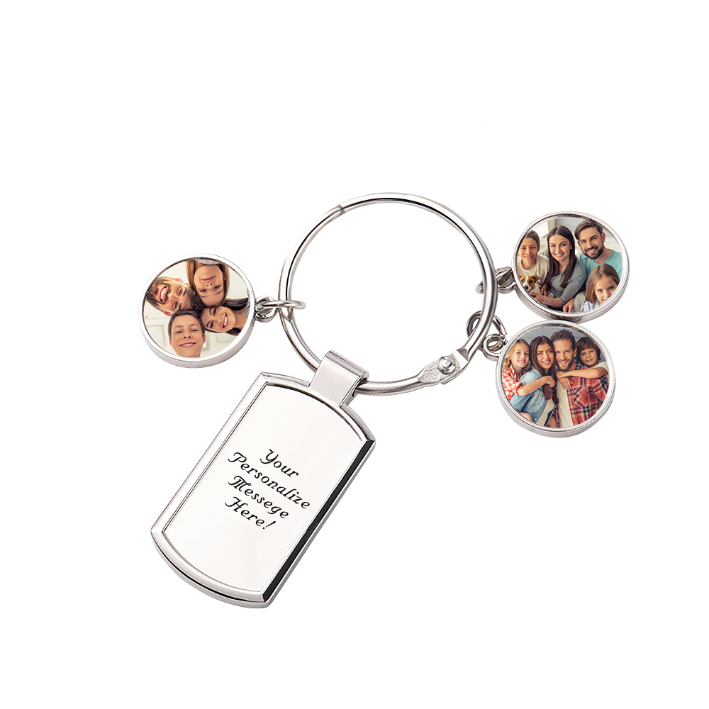 Photo Keychain for Mom Dad Personalized Custom Keychain with Picture Memorial Keychain for Couples