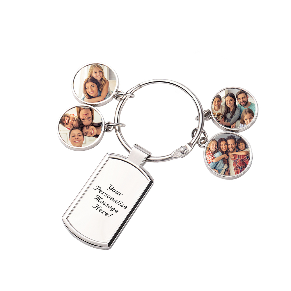 Photo Keychain for Mom Dad Personalized Custom Keychain with Picture Memorial Keychain for Couples