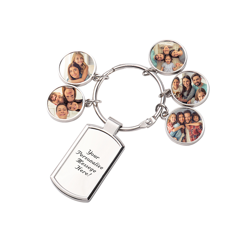 Photo Keychain for Mom Dad Personalized Custom Keychain with Picture Memorial Keychain for Couples