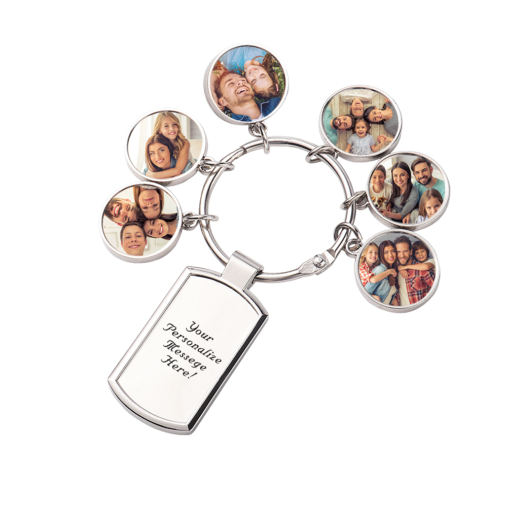 Photo Keychain for Mom Dad Personalized Custom Keychain with Picture Memorial Keychain for Couples