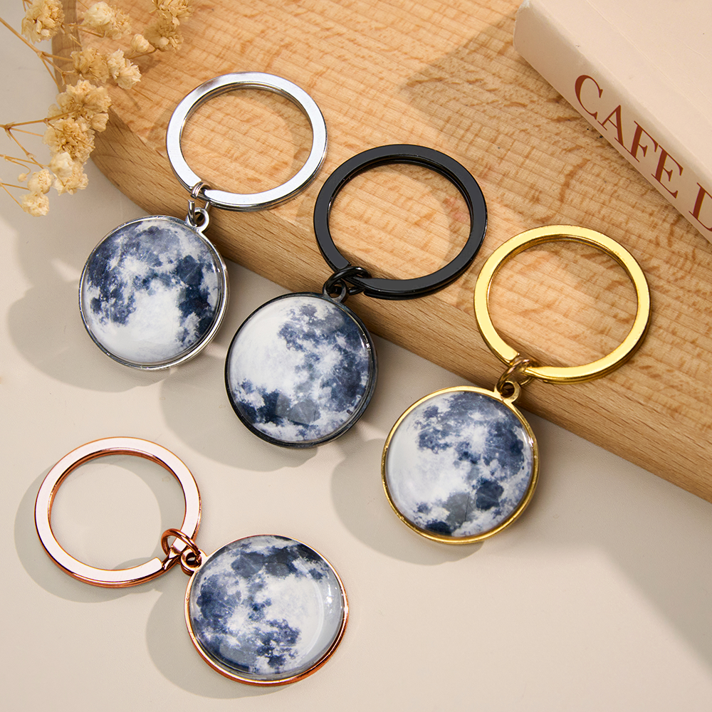 Personalized Date & Moon Phase Keychain Custom Calendar & Moon Keychain Your Special Day Moon Keychain Anniversary Gift