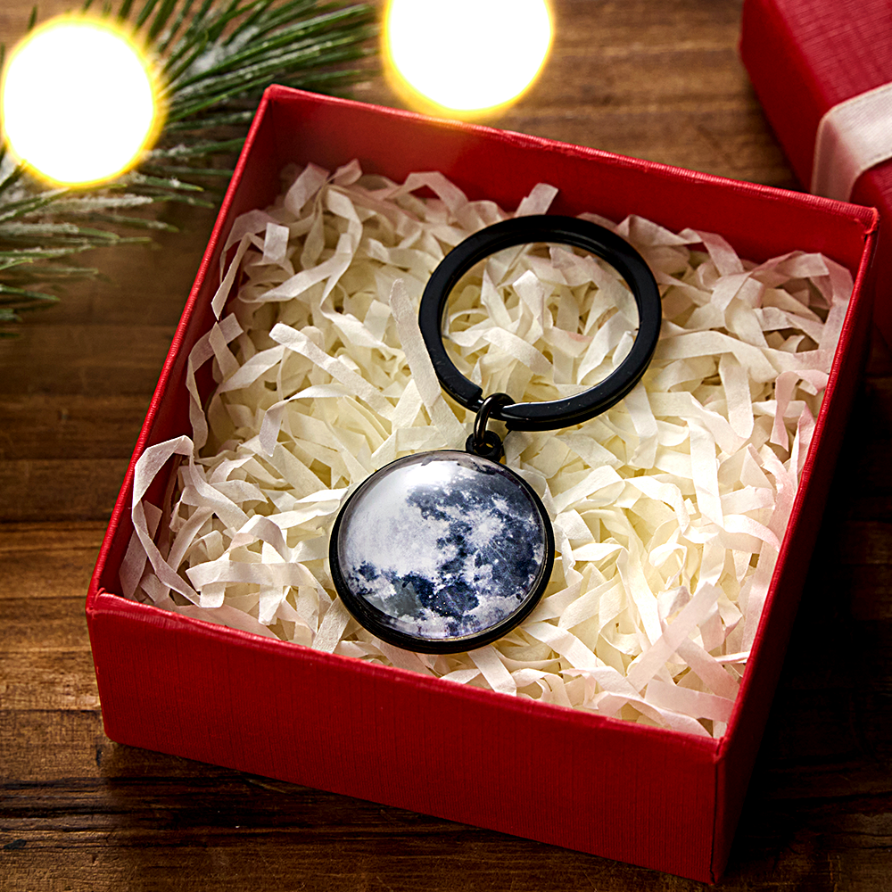 Personalized Date & Moon Phase Keychain Custom Calendar & Moon Keychain Your Special Day Moon Keychain Anniversary Gift