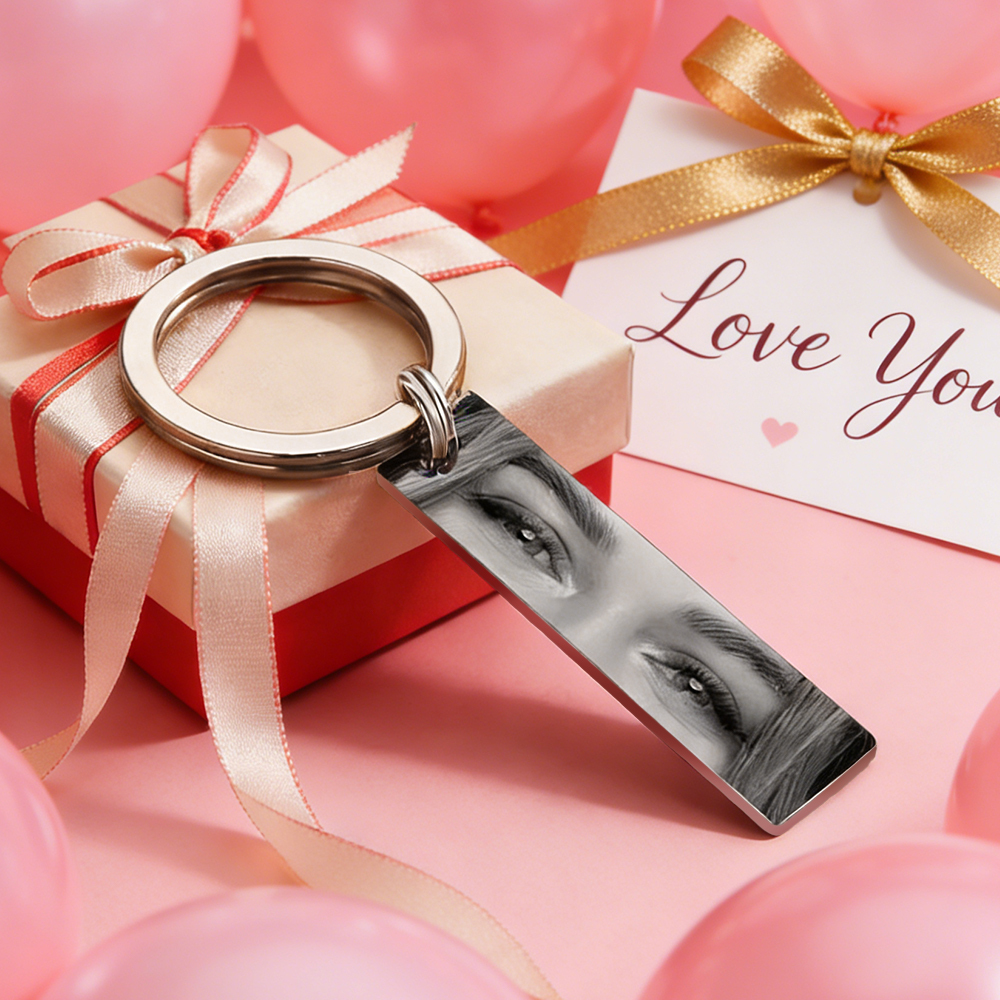 Custom Eye Drive Safe My Love Eye Photo Keychain – Personalized  Picture Keyring, Romantic Valentine’s Day Gift for Him