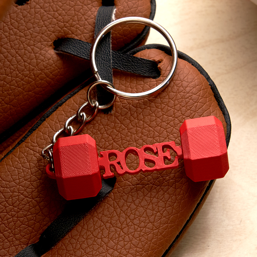 Personalized Name Dumbbell Keychain Gym Motivation Gifts