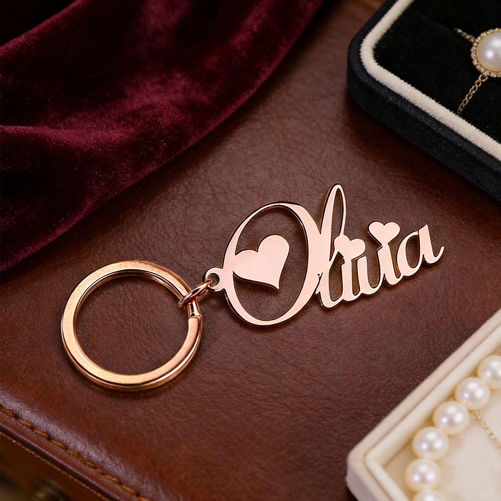 Personalized Name Tag Keychain – Custom Engraving Gift for Anyone