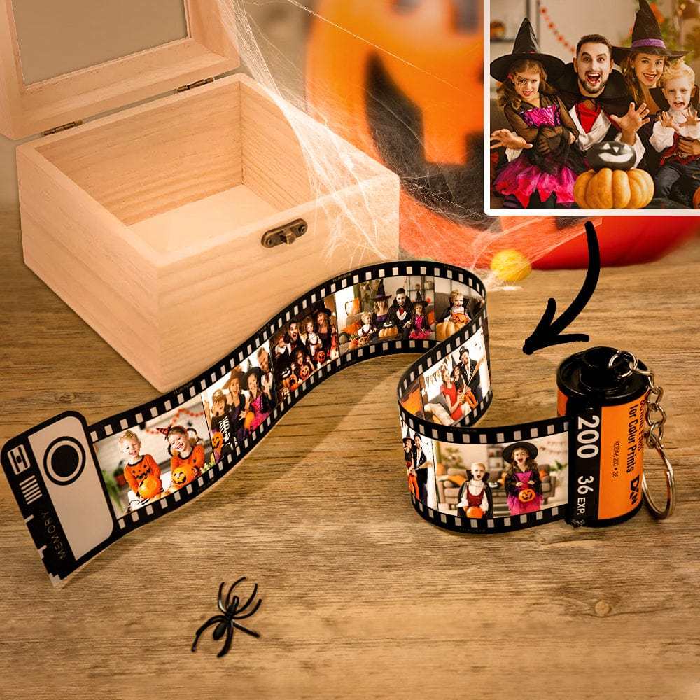 Custom Colorful Camera Roll Keychain Romantic Personalized Gifts, Halloween Gift for Children - Giftlab
