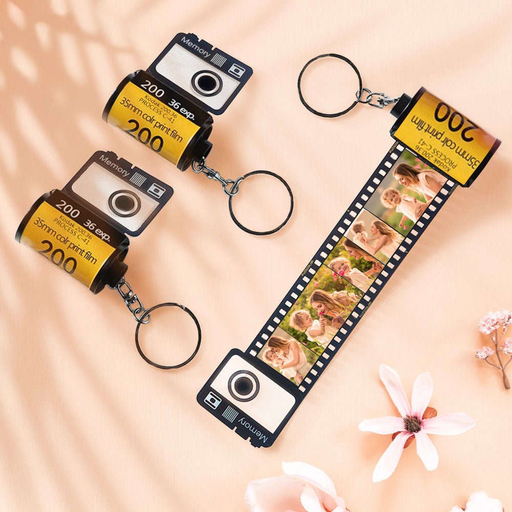 Mother's Day Gift Custom Colorful Camera Roll Keychain Romantic Personalized Gifts