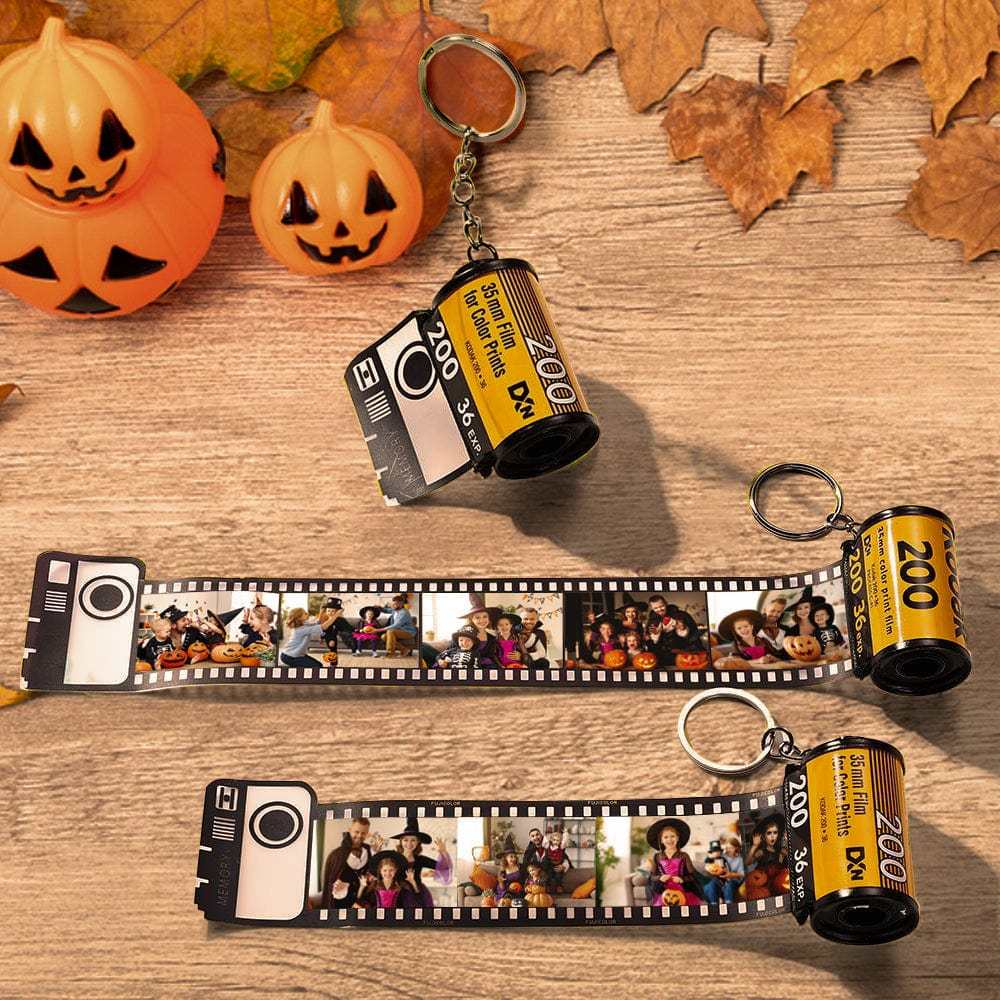 Custom Colorful Camera Roll Keychain Romantic Personalized Gifts, Halloween Gift - Giftlab