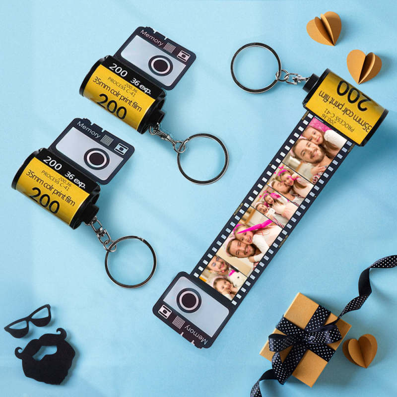 Custom Colorful Camera Roll Keychain Romantic Personalized Romantic Gifts