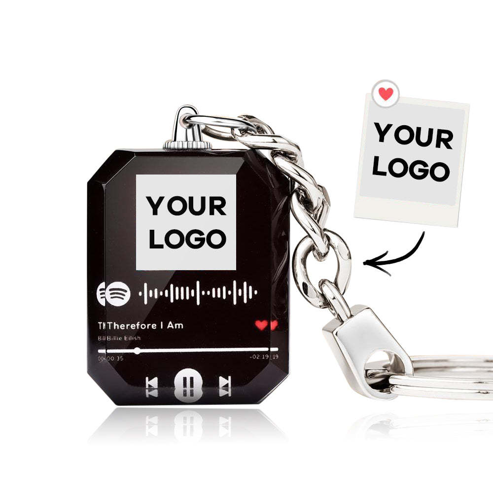 Custom Spotify Code Crystal Keychain | Photo Keychain Personalized Gift