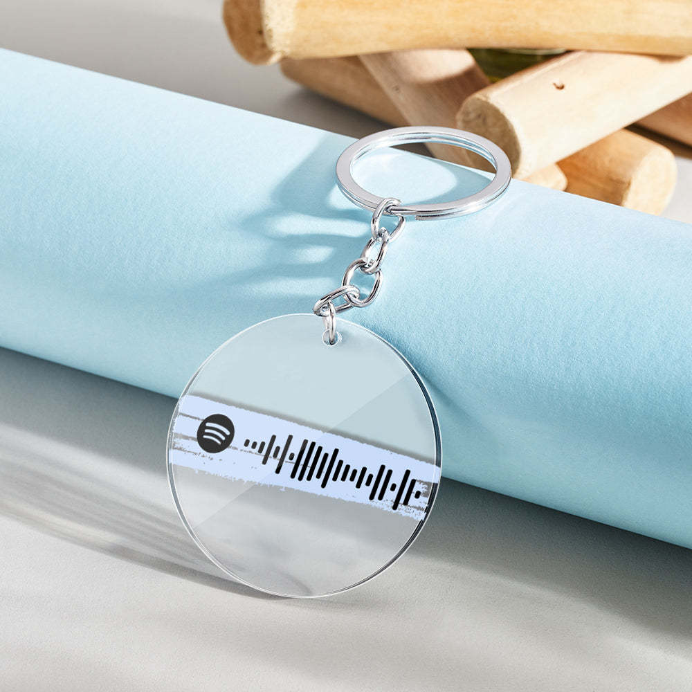 Personalized Scannable Spotify Code Acrylic Keychain Color Music Song Key Chain Valentine's Day Gifts - NameNecklace
