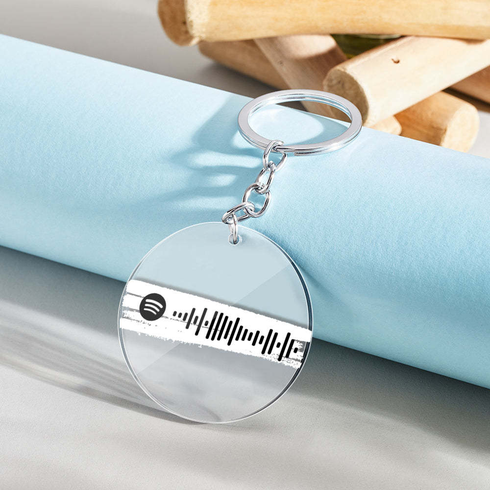 Personalized Scannable Spotify Code Acrylic Keychain Color Music Song Key Chain Valentine's Day Gifts - NameNecklace
