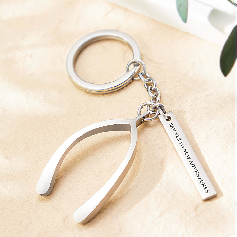 Personalized Engraved Key Chain Unique Custom Pendant Keychain Anniversary Gifts - NameNecklace