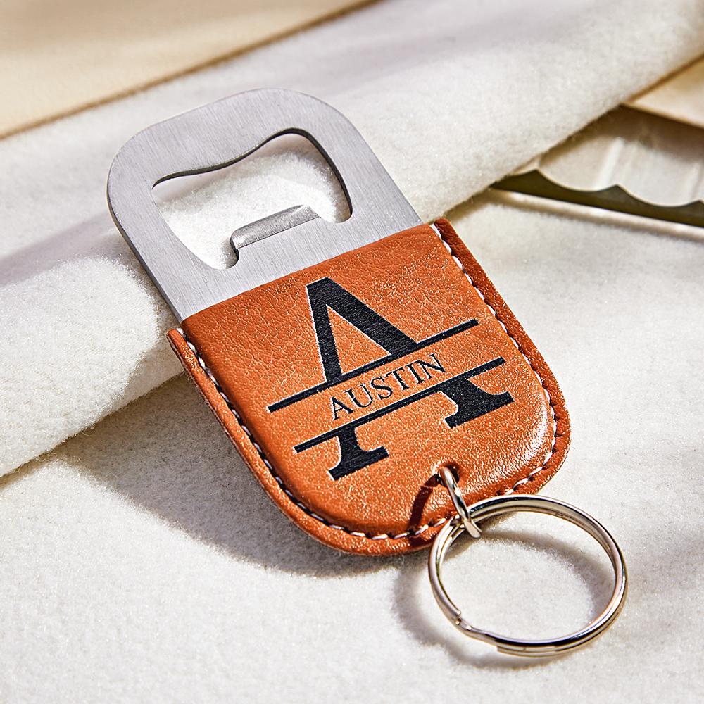 Custom Engraved Keychain Bottle Opener Simple Gifts - NameNecklace