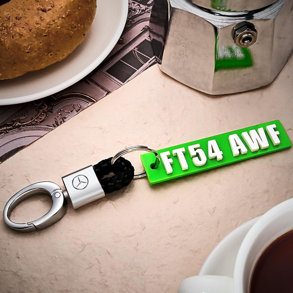 Custom Engraved Keychain Creative License Plate Custom Logo Gifts - NameNecklace