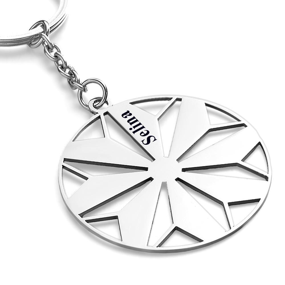 Personalized Family Name Keychains Engraved 1-8 Names Keychain Friendship Keychains Sorority Key Chain - NameNecklace