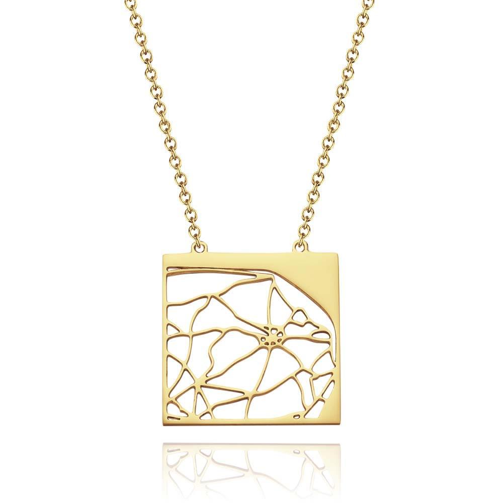Custom Map Necklace Create Exclusive Map Unique Gifts - NameNecklace