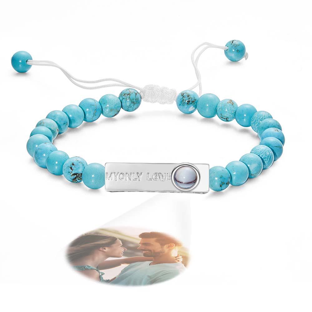 Personalized Photo Projection Beads Bracelet My Only Love Creative Gift For Her - NameNecklace