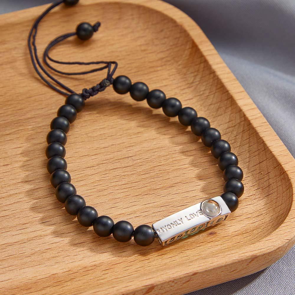 Personalized Photo Projection Beads Bracelet My Only Love Creative Gift For Her - NameNecklace
