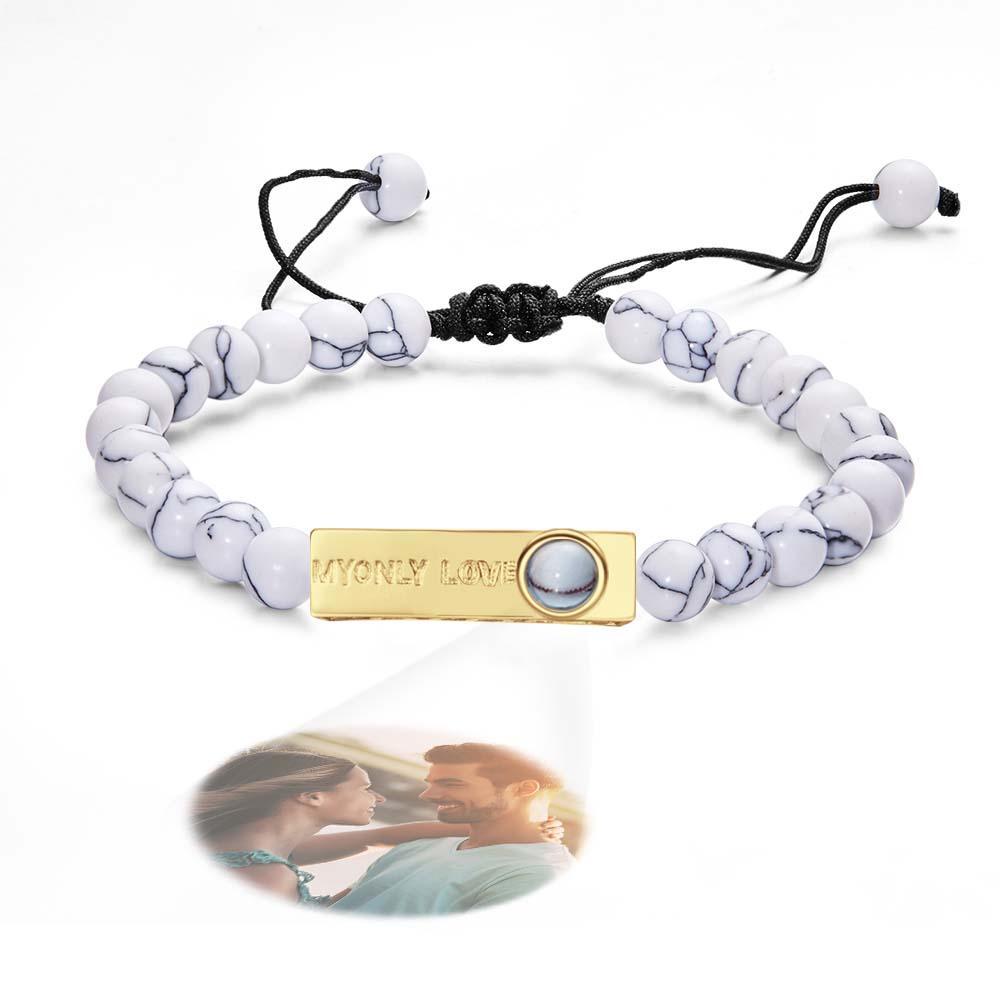 Personalized Photo Projection Beads Bracelet My Only Love Creative Gift For Her - NameNecklace