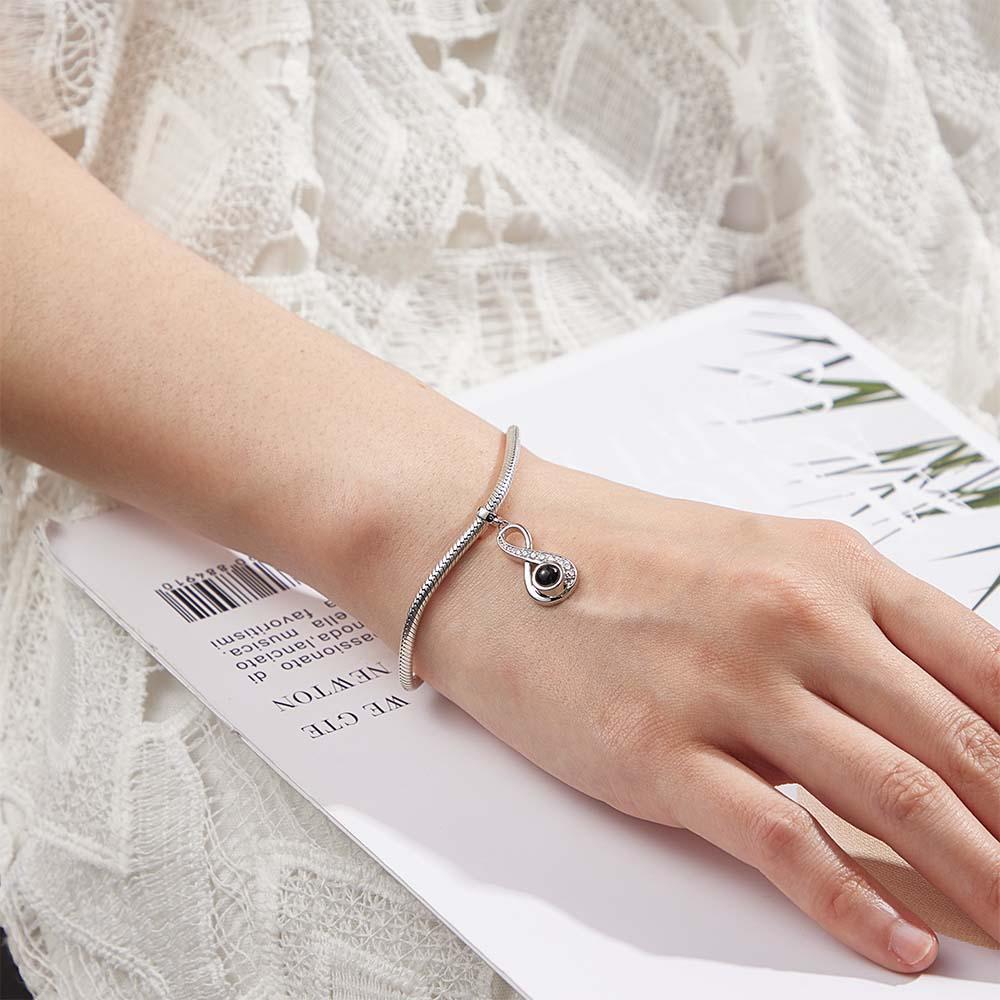 Custom Photo Projection Charm Infinite Love Pendant Gifts - NameNecklace