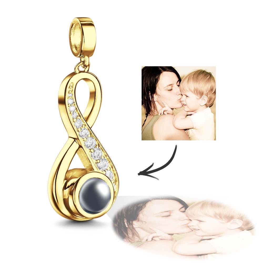 Custom Photo Projection Charm Infinite Love Pendant Gifts - NameNecklace
