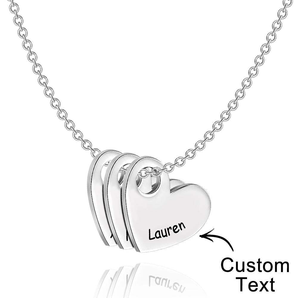 Engraved Love Letter Necklace Fashionable Heart Shaped Necklace For Her - NameNecklace