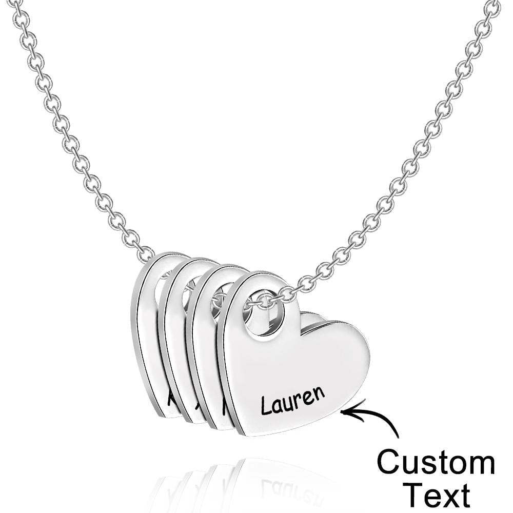 Engraved Love Letter Necklace Fashionable Heart Shaped Necklace For Her - NameNecklace