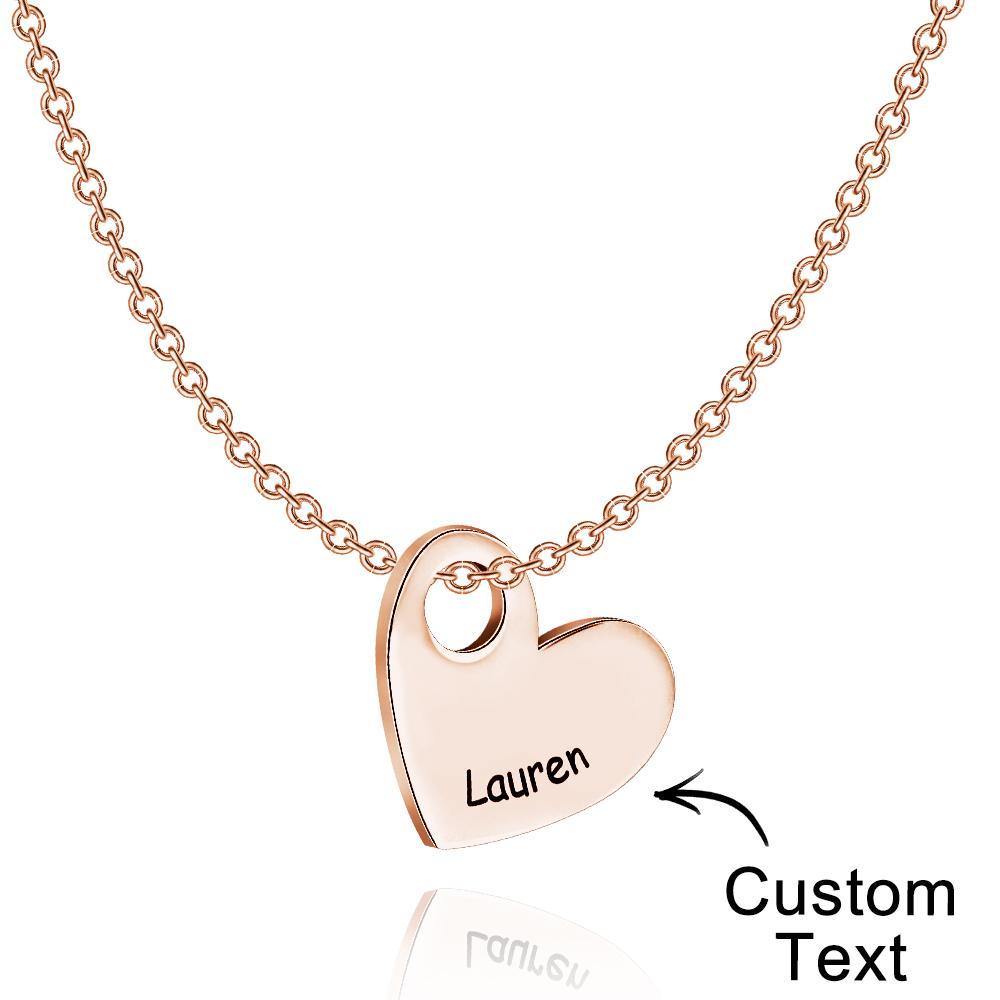 Engraved Love Letter Necklace Fashionable Heart Shaped Necklace For Her - NameNecklace