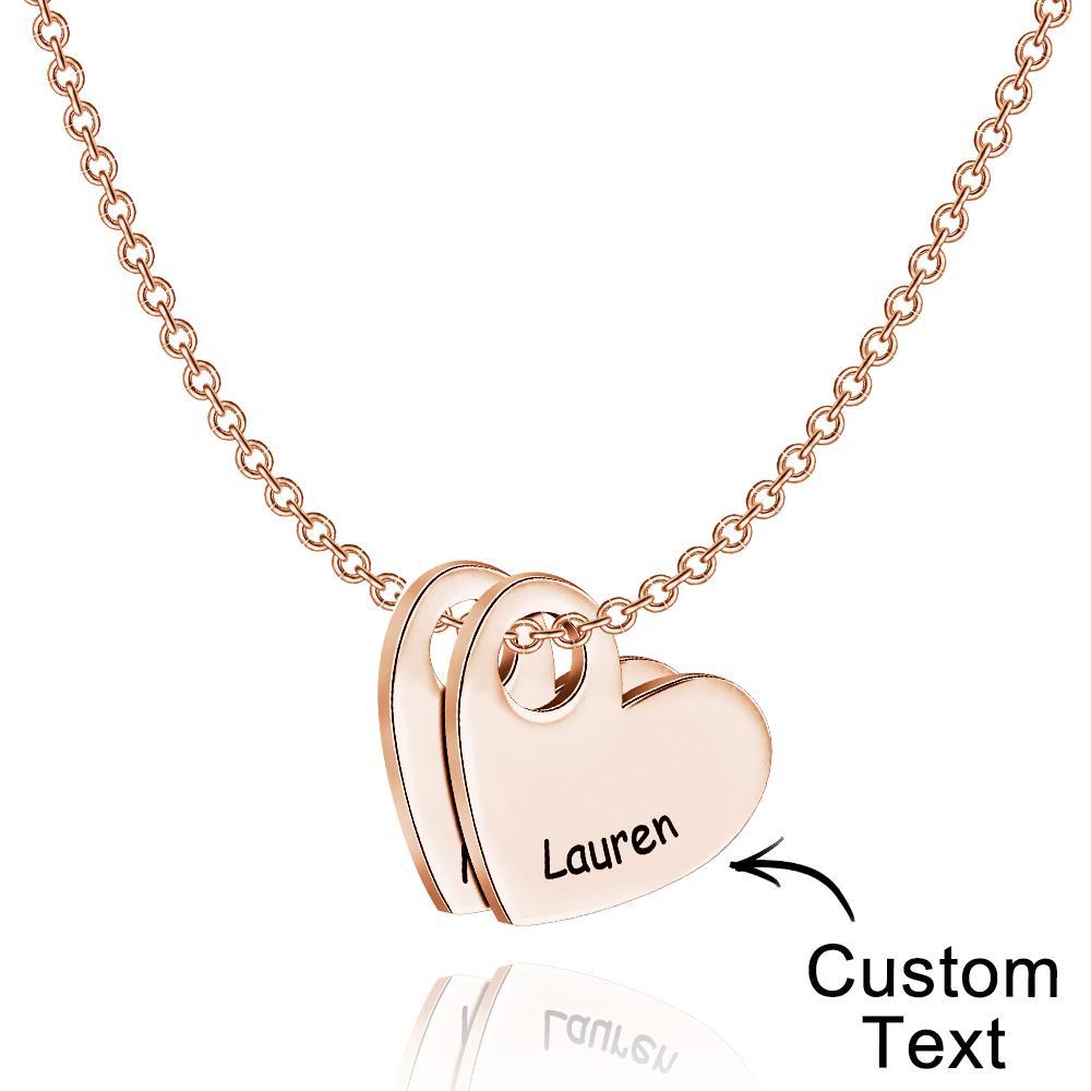 Engraved Love Letter Necklace Fashionable Heart Shaped Necklace For Her - NameNecklace