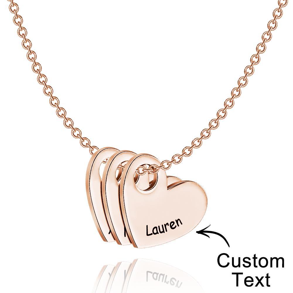 Engraved Love Letter Necklace Fashionable Heart Shaped Necklace For Her - NameNecklace
