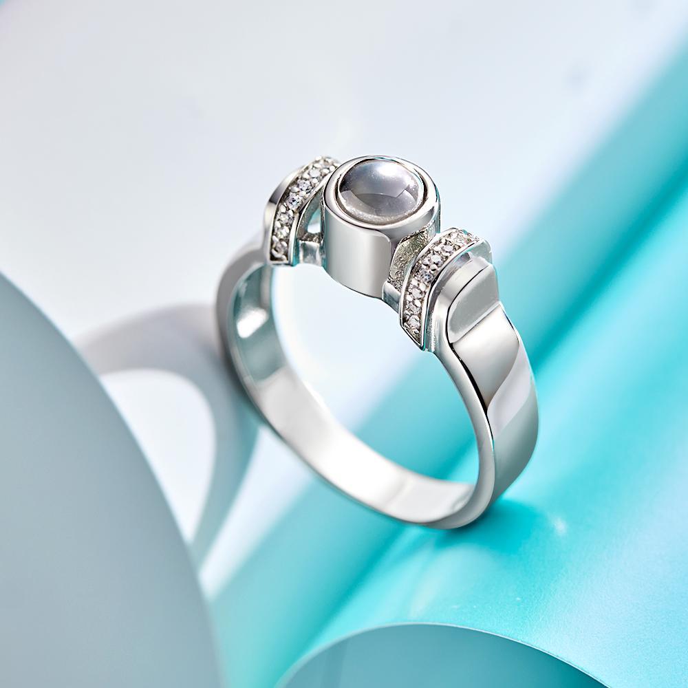 Personalized Photo Projection Ring Simple Elegant Jewelry For Her - NameNecklace
