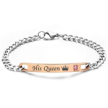 Custom Bracelet with Crown Your Queen for Girlfriend/Wife
