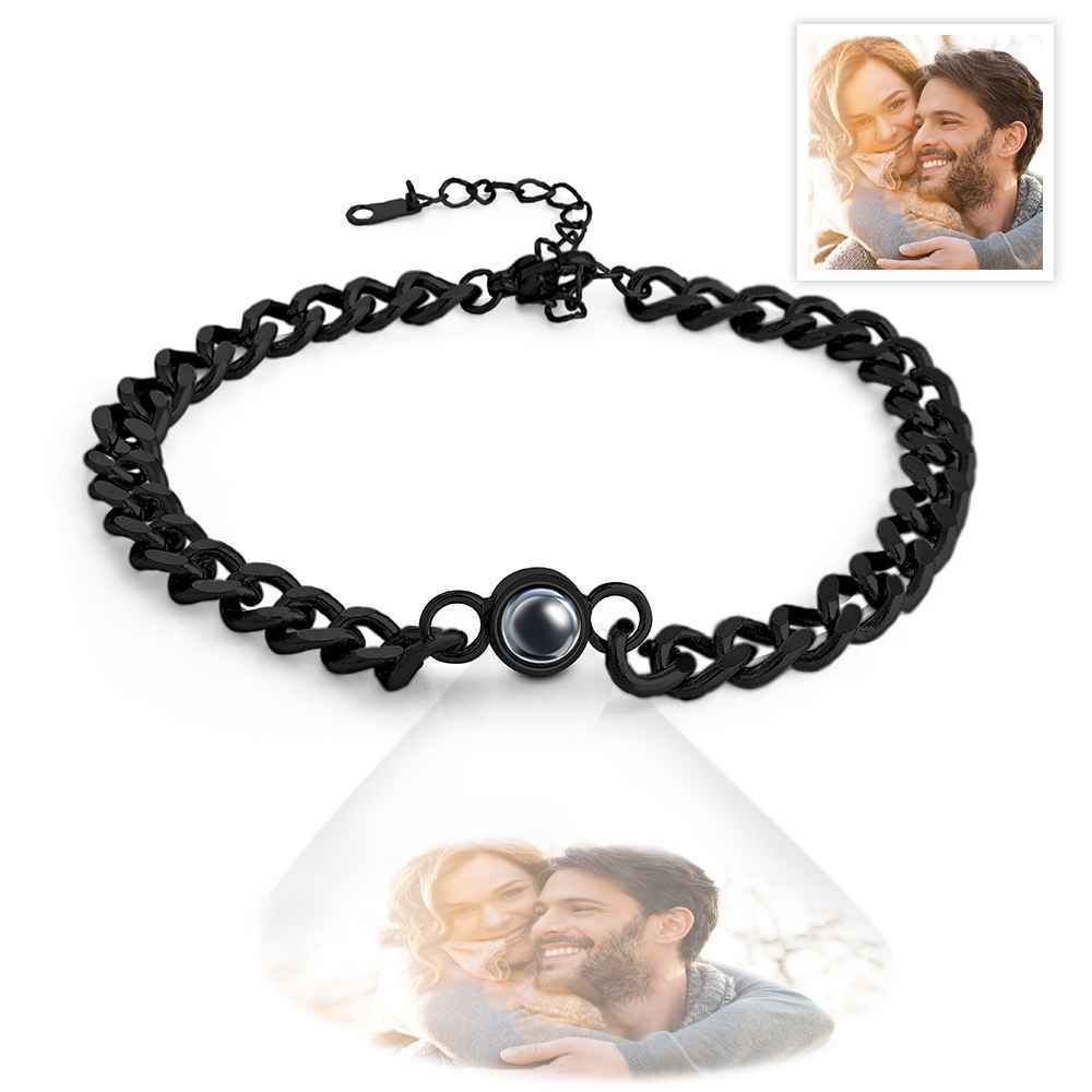 Personalized Photo Projection Bracelet Vintage Bracelet Jewelry For Him - NameNecklace