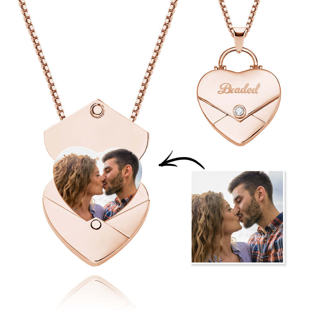 Couple Envelope Lettering Magnetic Necklace - NameNecklace